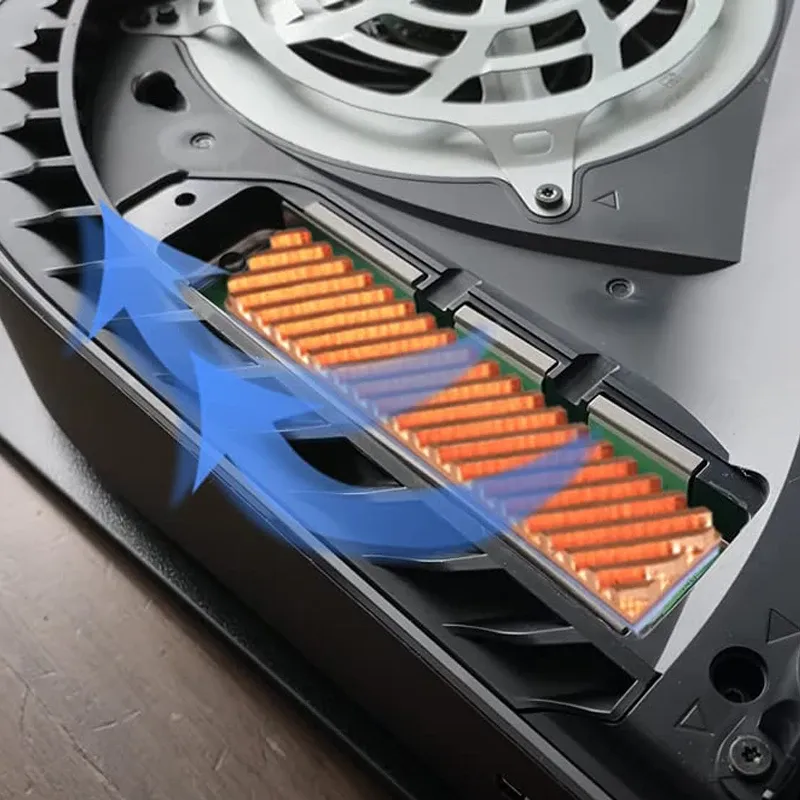 Dissipateur thermique en cuivre pour SSD M.2 2280 PCIe NVMe NGFF avec coussin thermique 6