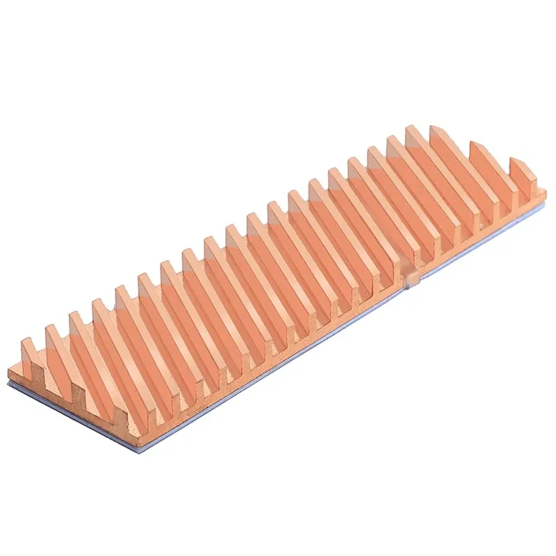 Vue détaillée du dissipateur thermique en cuivre