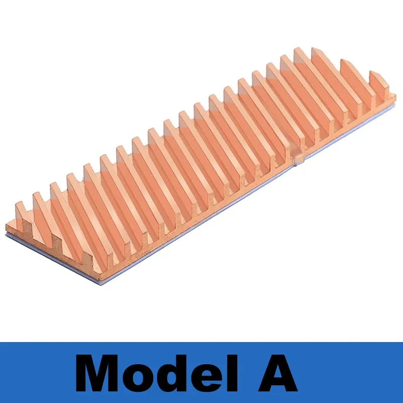 Dissipateur thermique en cuivre pour SSD M.2 2280 PCIe NVMe NGFF avec coussin thermique 7
