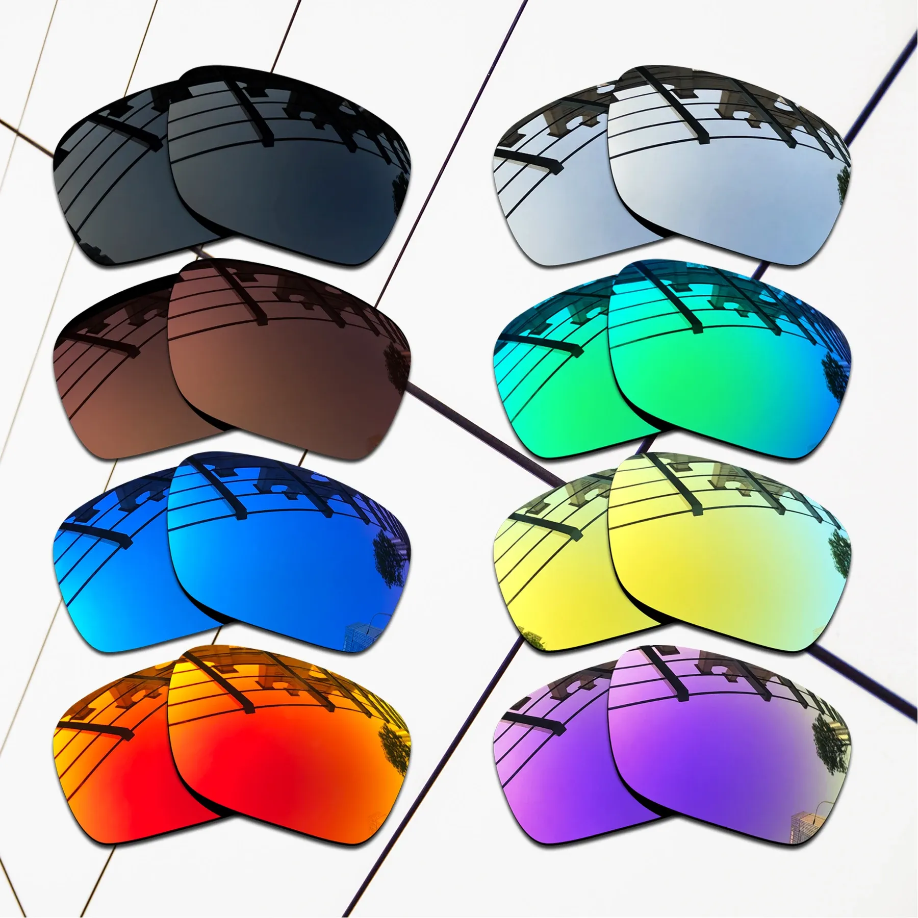 Verres de remplacement polarisés E.O.S pour lunettes de soleil Oakley Holbrook OO9102 – Plusieurs coloris 48