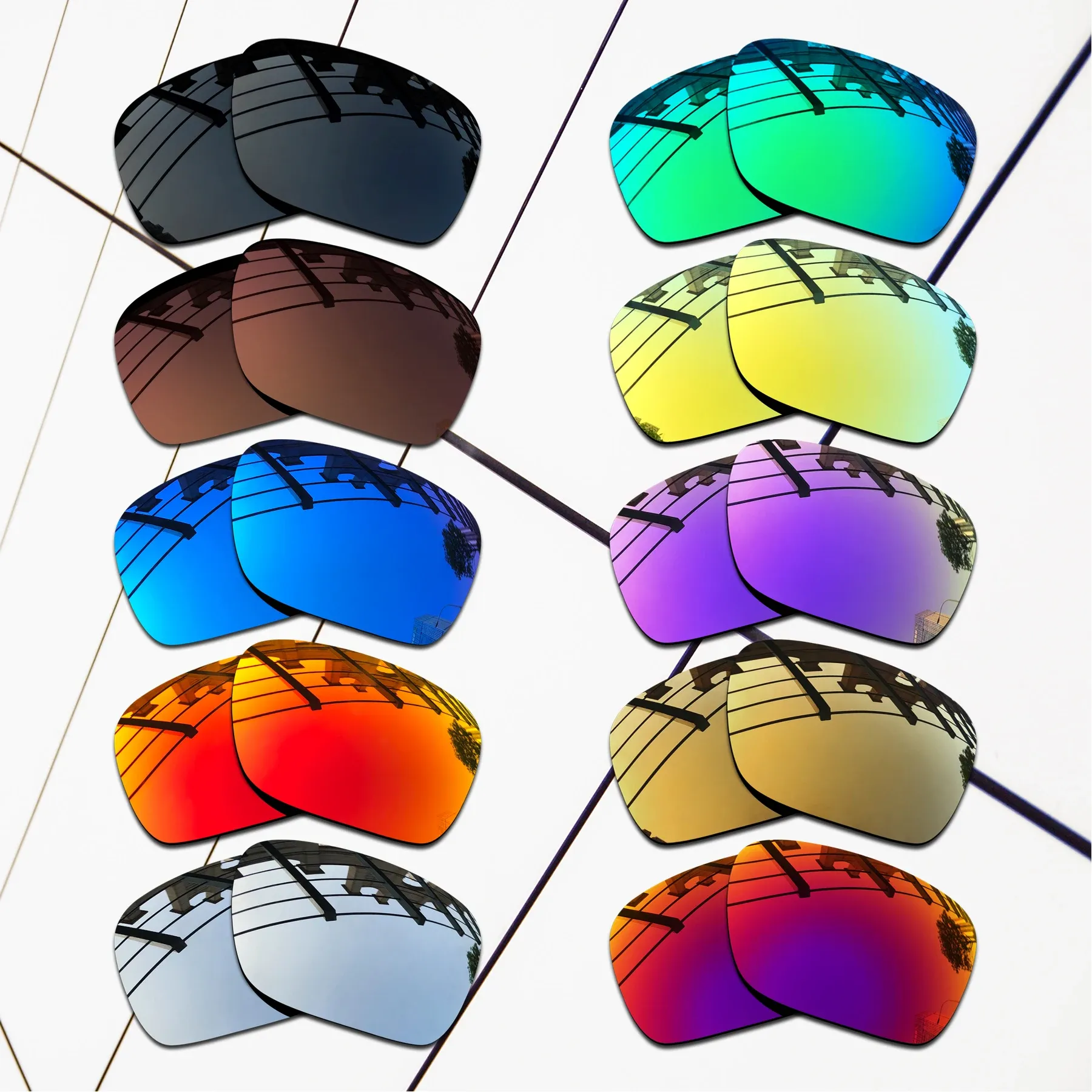 Verres de remplacement polarisés E.O.S pour lunettes de soleil Oakley Holbrook OO9102 – Plusieurs coloris 49