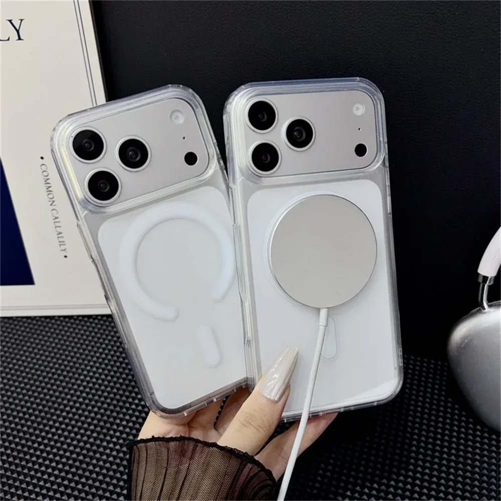 Coque transparente MagSafe en situation