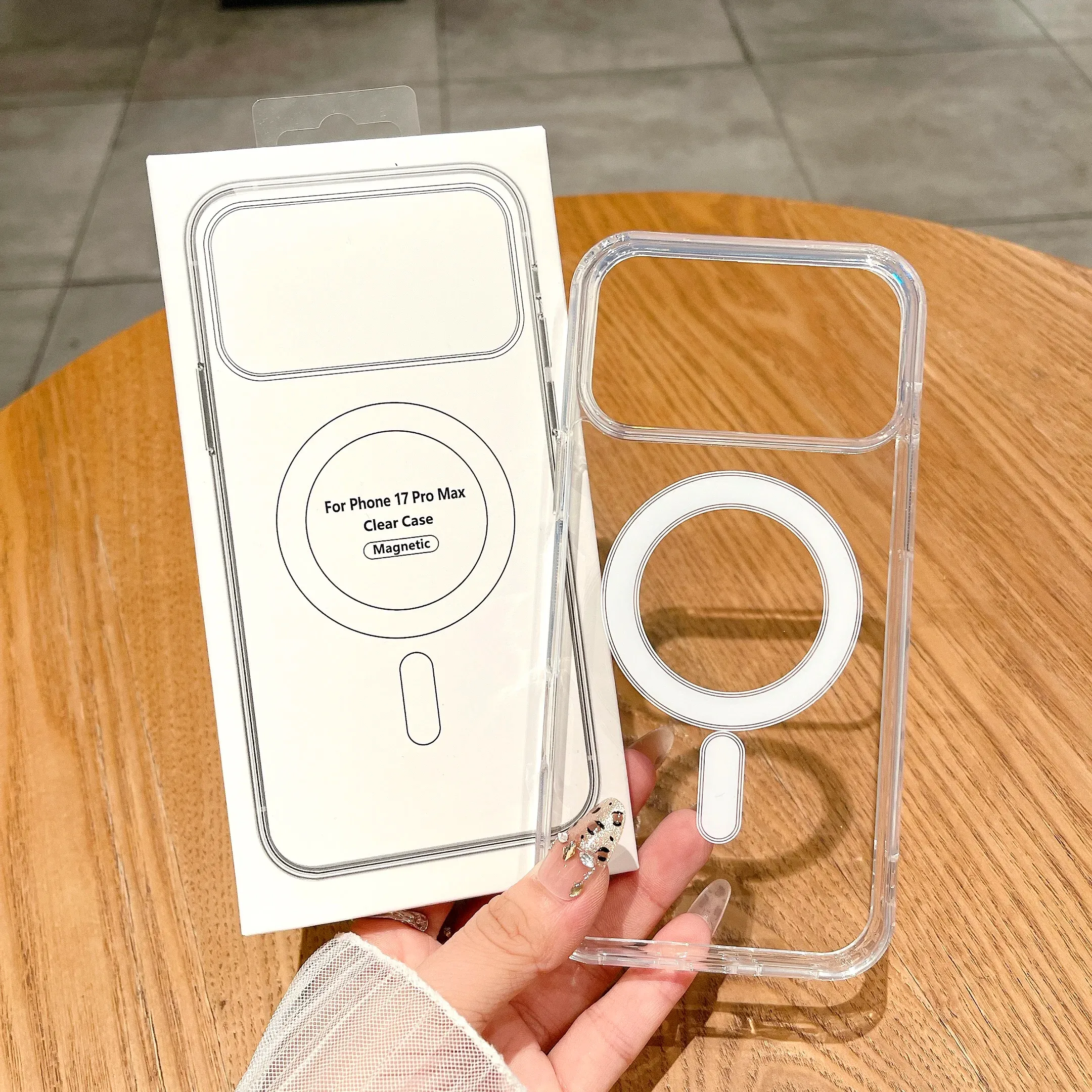 Coque transparente magnétique compatible MagSafe pour iPhone 18, 17, Air, 16, 15, 14, 13, 12, 11, Pro, Pro Max, Plus et Mini 7