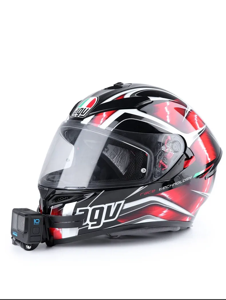 Fixation de caméra sur casque moto