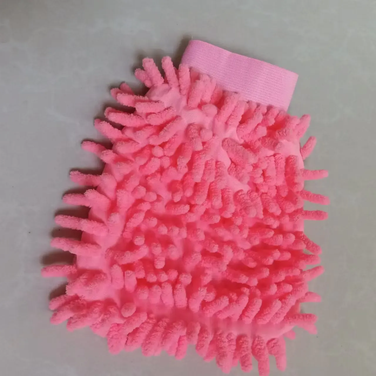 Gant de lavage en microfibre chenille, texture de surface
