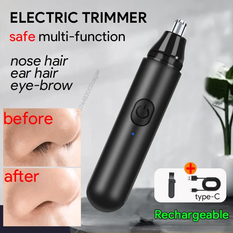 Tondeuse électrique rechargeable pour le nez, les oreilles et les sourcils, portable et indolore - Image 1