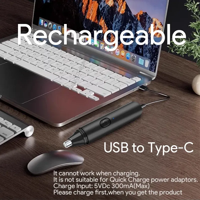 Tondeuse électrique rechargeable pour le nez, les oreilles et les sourcils, portable et indolore 6