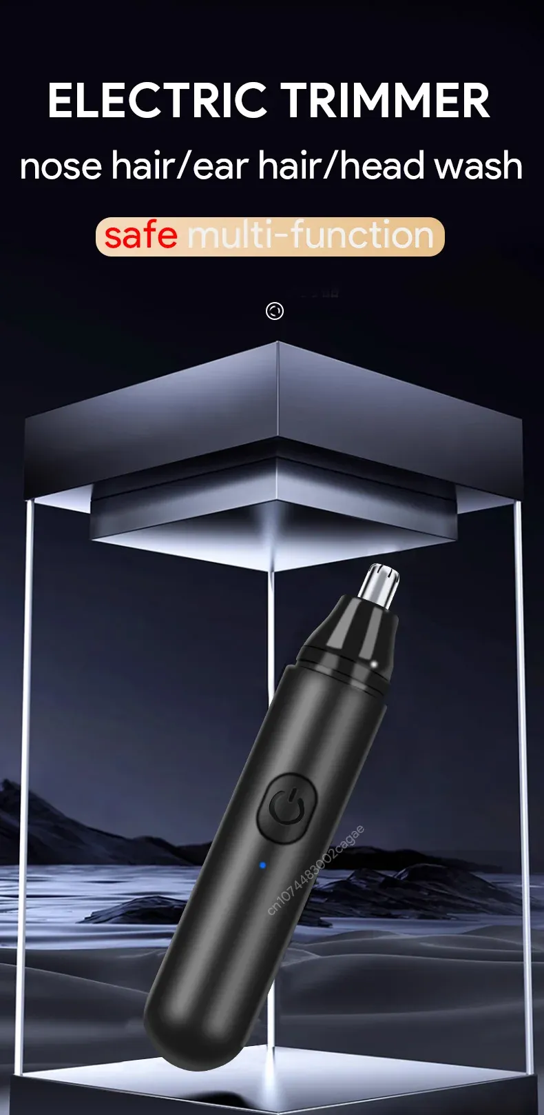 Tondeuse électrique pour poils du nez, vue de présentation
