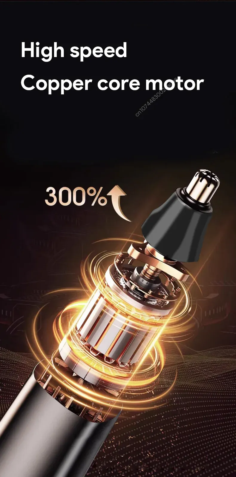 Tondeuse électrique pour poils du nez, finition soignée