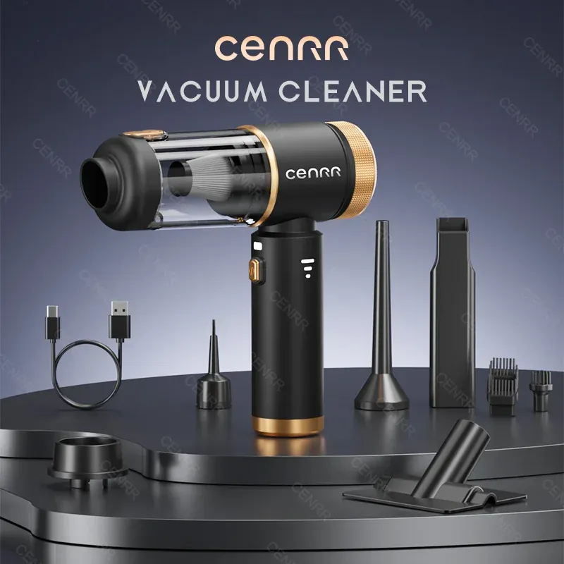 Aspirateur de voiture sans fil CENRR 2026 Mini 998000PA, puissant et portable, aspirateur à main et souffleur pour la maison et la voiture 6