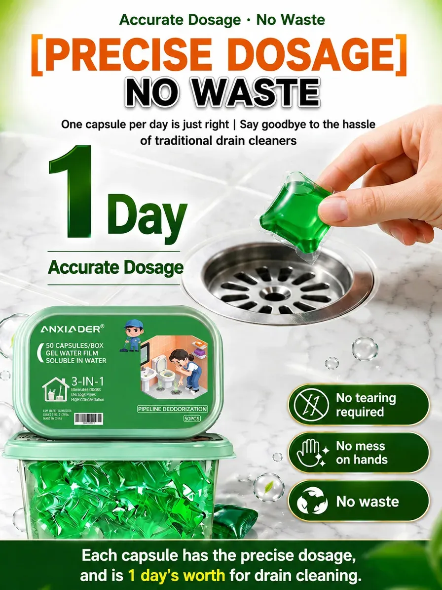 Perles solubles pour drain en utilisation quotidienne