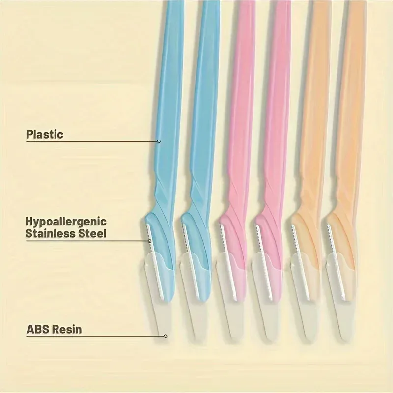 Détail de l'ensemble de rasoirs à sourcils