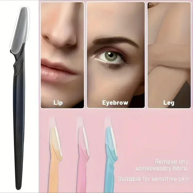 Ensemble de rasoirs à sourcils, mise en scène