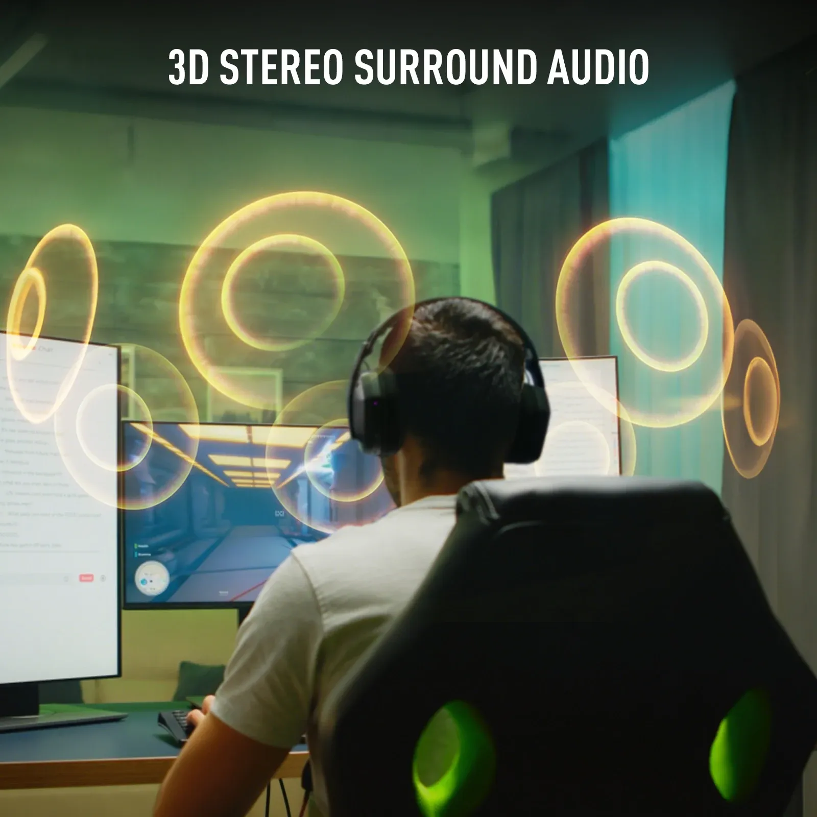 Casque de jeu sans fil EKSA G19BT, 2,4 GHz et Bluetooth 5.4, avec prise jack 3,5 mm, latence de 30 ms, haut-parleurs de 40 mm, autonomie de 35 h, compatible PC, PS5 et Xbox, pliable 5