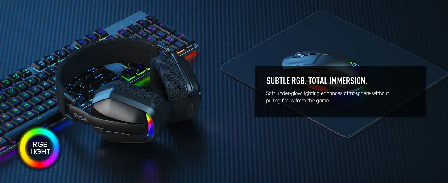 Éclairage RGB du casque EKSA G19BT