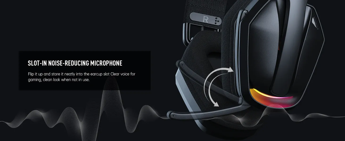 Microphone escamotable du casque EKSA G19BT