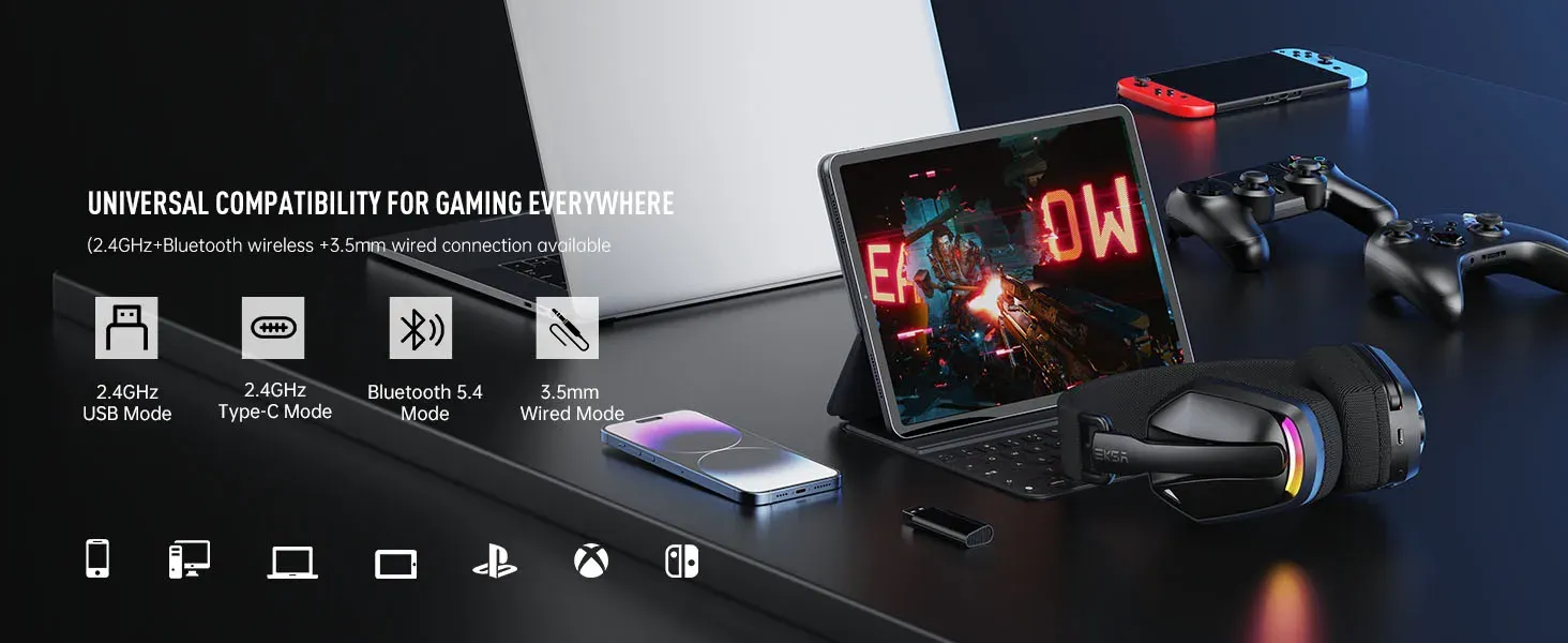 Compatibilité avec PC, PlayStation, Xbox et Switch