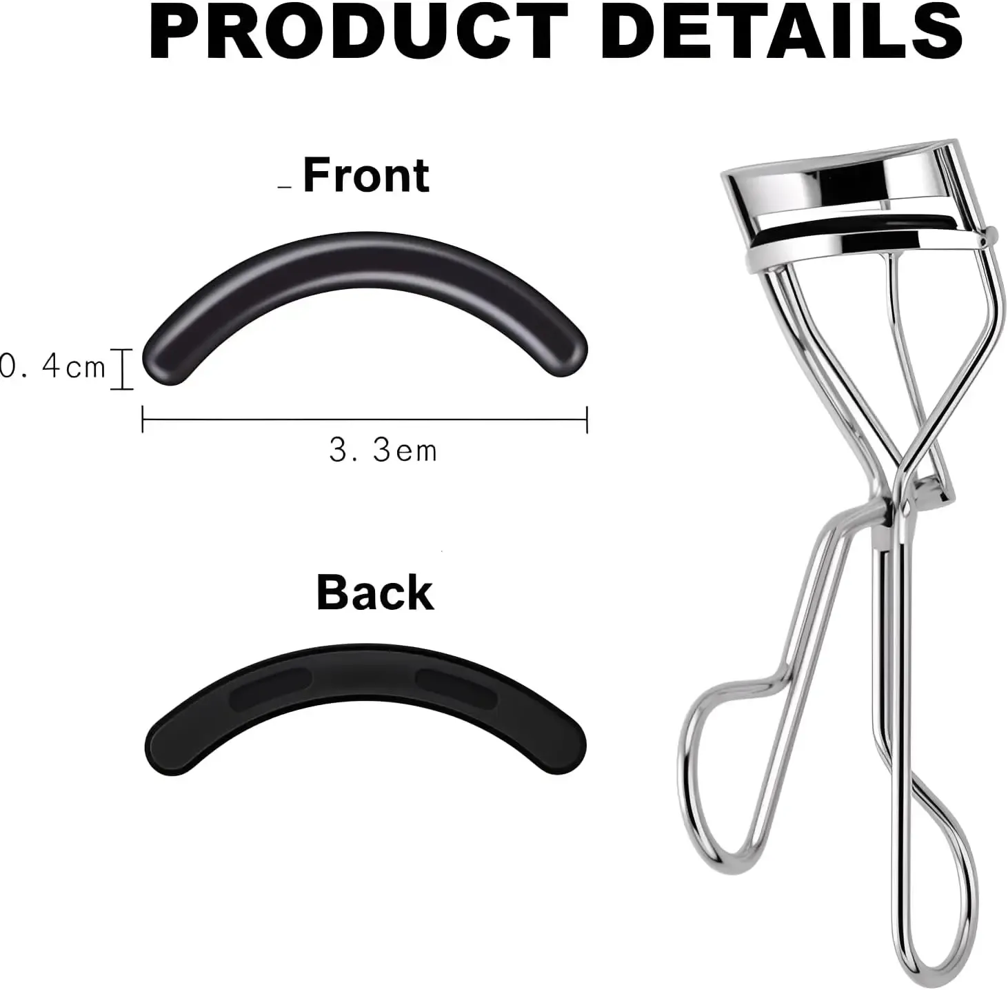 Recharges de coussinets en silicone pour recourbe-cils Tweezerman, lot de 80, haute élasticité, sans latex et hypoallergéniques 4