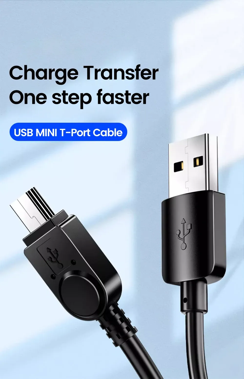 Vue d'ensemble du câble USB Mini T-Port