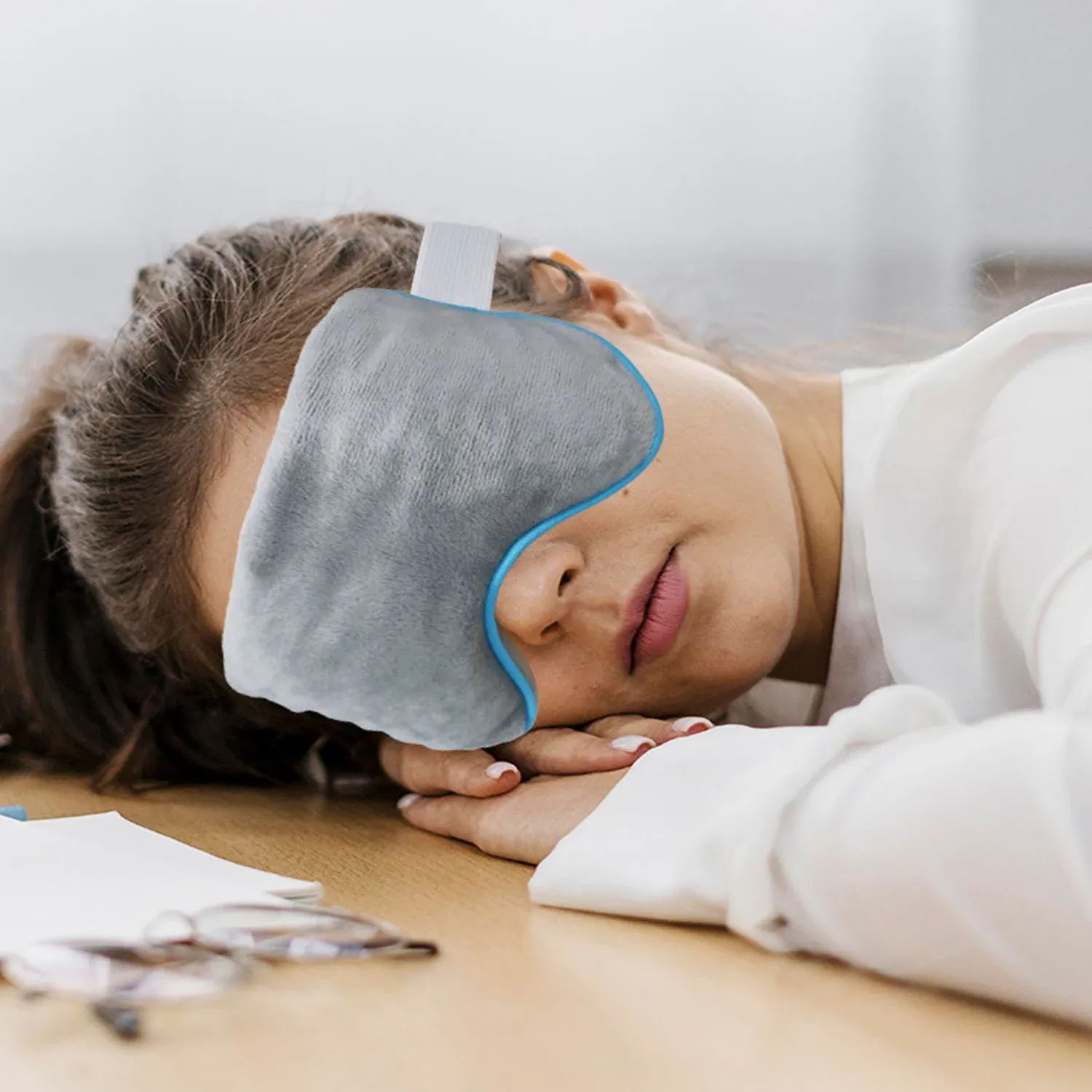 Masques oculaires thermiques rechargeables au micro-ondes pour yeux secs 4