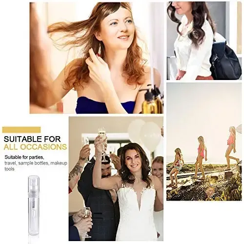 Mini vaporisateurs vides en plastique rechargeables, 2 ml, 3 ml et 5 ml (lot de 30) : flacons atomiseurs de parfum portables 6