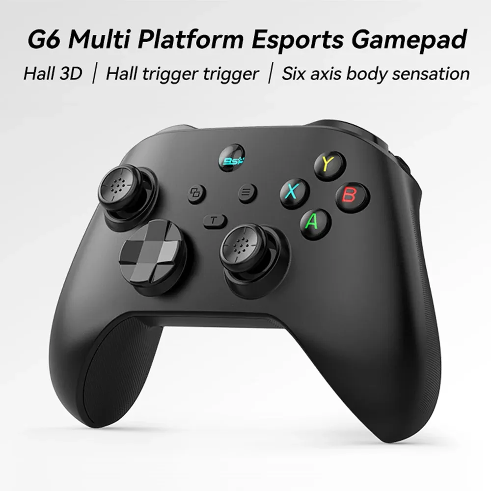 Manette de jeu mobile G6 pour Switch, iOS, Android et PC, compatible streaming et jeux cloud, avec joysticks à effet Hall