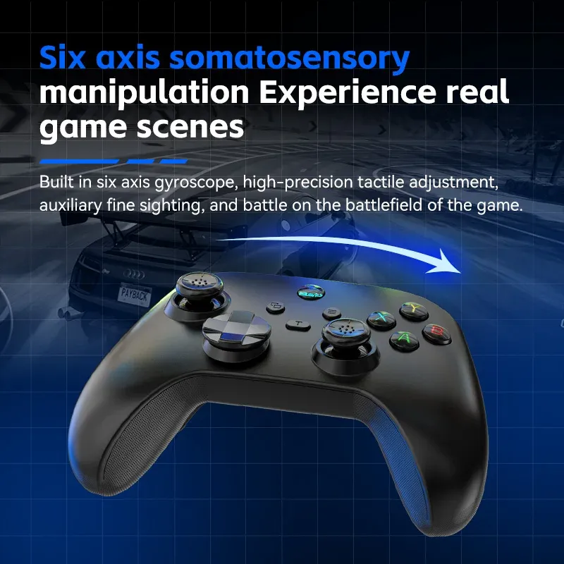 Manette de jeu mobile G6 pour Switch, iOS, Android et PC, compatible streaming et jeux cloud, avec joysticks à effet Hall 4
