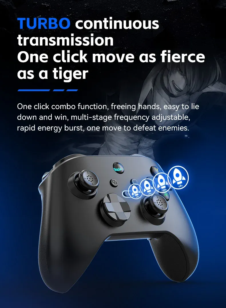 Manette de jeu mobile G6, boutons et gâchettes