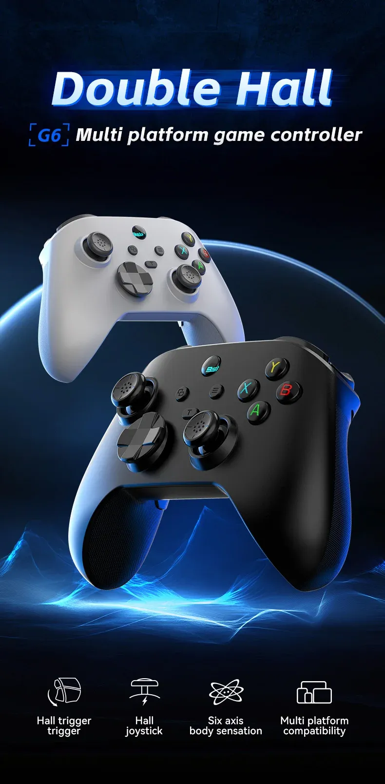Manette de jeu mobile G6, vue d'ensemble