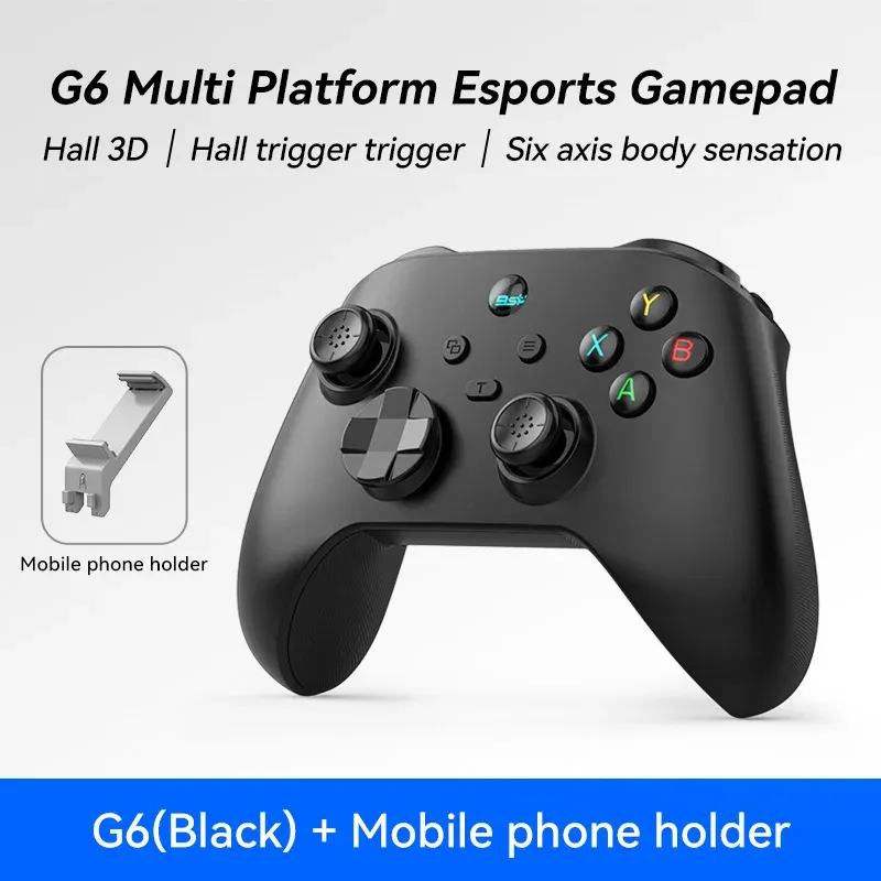 Manette de jeu mobile G6 pour Switch, iOS, Android et PC, compatible streaming et jeux cloud, avec joysticks à effet Hall 14