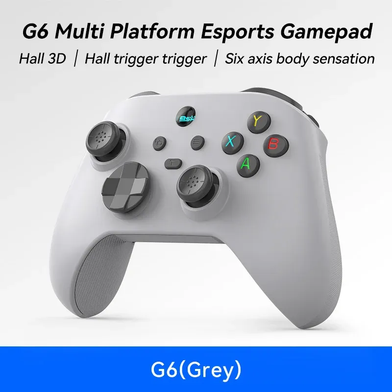 Manette de jeu mobile G6 pour Switch, iOS, Android et PC, compatible streaming et jeux cloud, avec joysticks à effet Hall 9