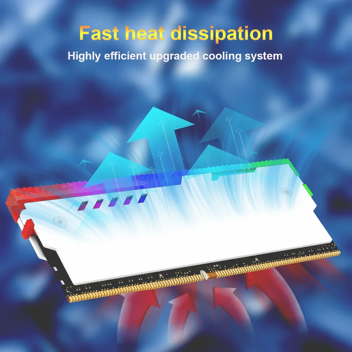 TUMMASTER Dissipateur thermique ARGB pour mémoire RAM d'ordinateur avec coussin thermique conducteur, compatible DDR2/DDR3/DDR4/DDR5 pour ordinateur de bureau 3