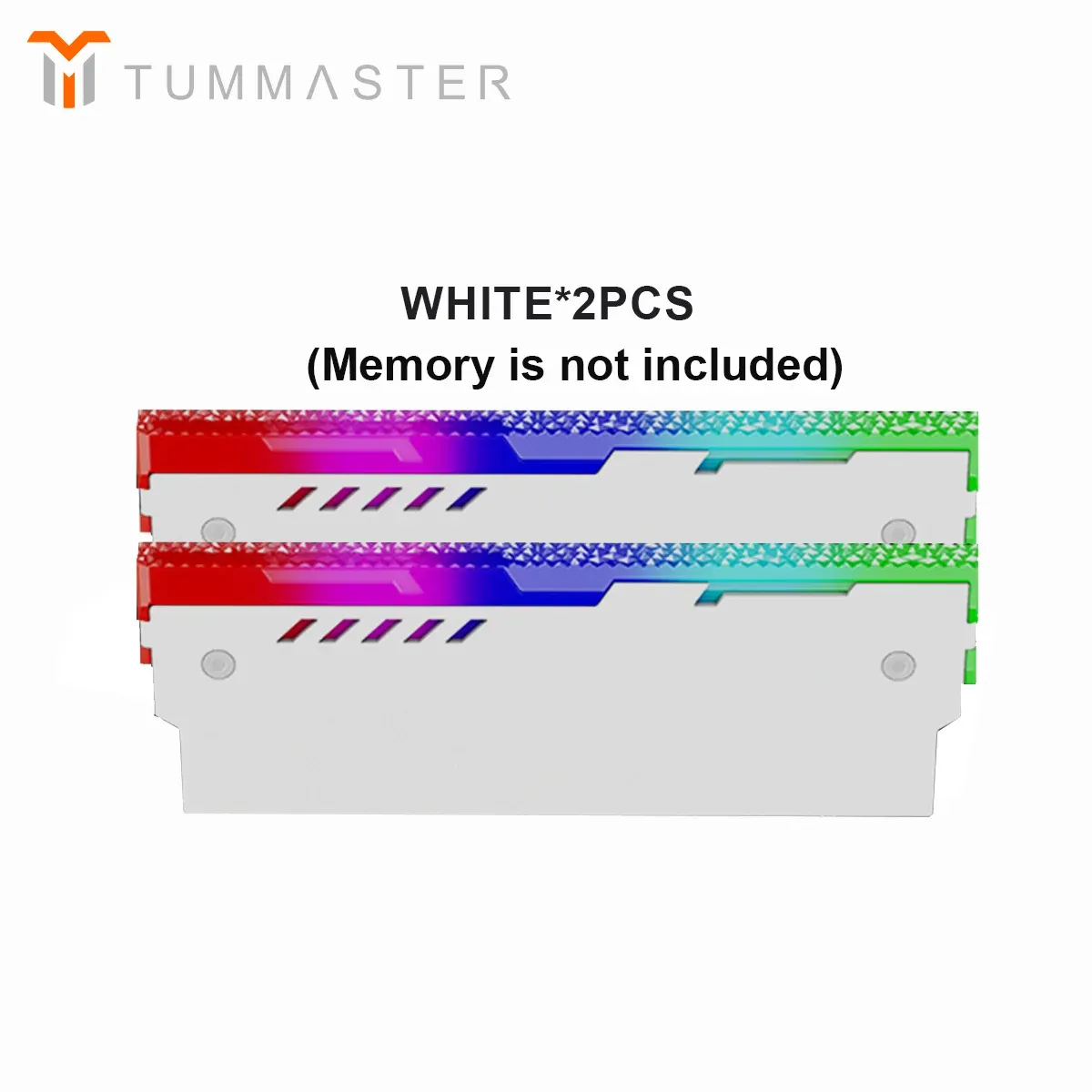 TUMMASTER Dissipateur thermique ARGB pour mémoire RAM d'ordinateur avec coussin thermique conducteur, compatible DDR2/DDR3/DDR4/DDR5 pour ordinateur de bureau 8