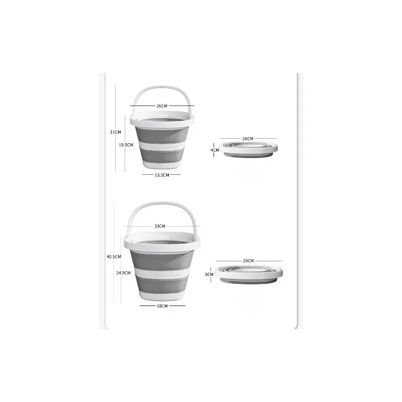 Seau pliant compact et portable