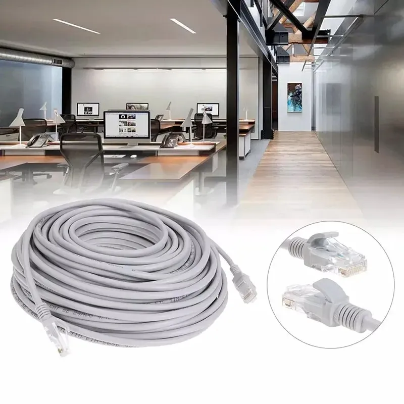 Câble Ethernet rouge, vue complète du produit