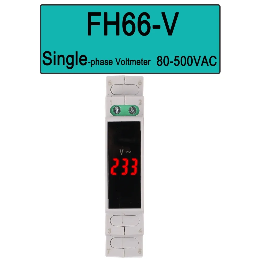 Voltmètre modulaire à montage sur rail DIN, AC 80-500 V, ampèremètre modulaire 0-100 A, affichage LED numérique 15