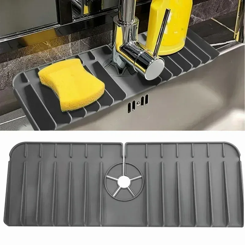 Égouttoir en silicone éponge pour robinet de cuisine, protection de comptoir et accessoire de salle de bains et de cuisine 3