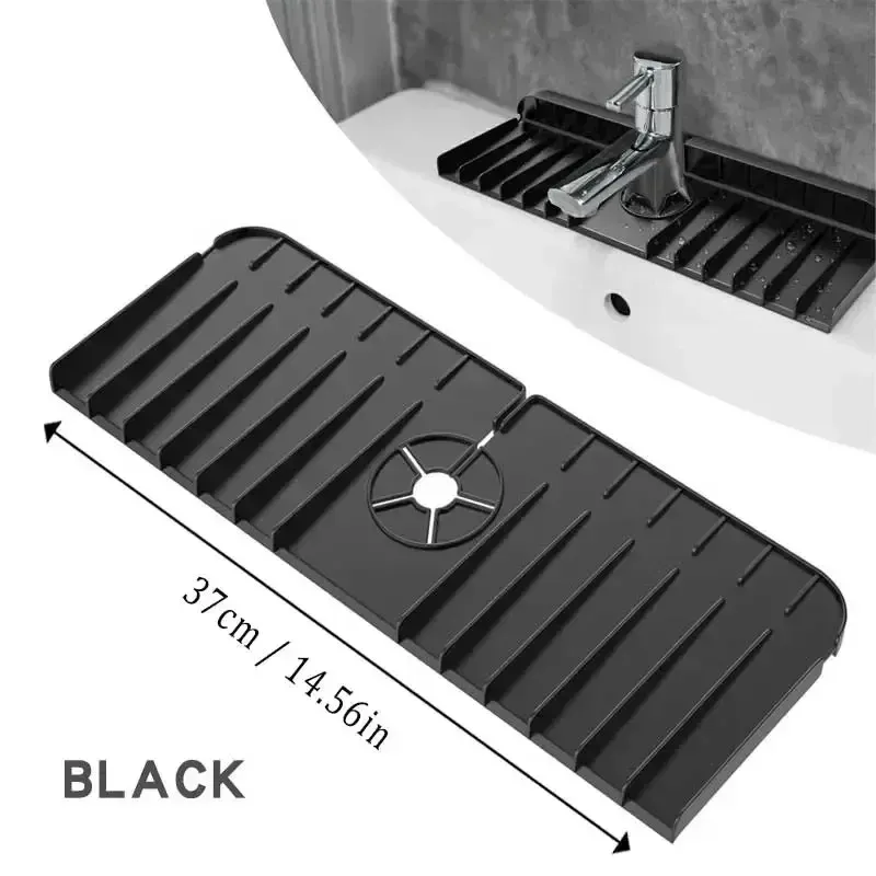 Égouttoir en silicone éponge pour robinet de cuisine, protection de comptoir et accessoire de salle de bains et de cuisine 4