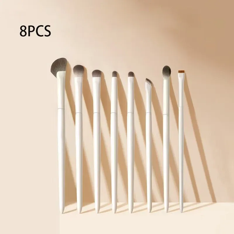 Ensemble de pinceaux de maquillage naturels pour les yeux, pinceaux ultra doux pour fard à paupières et eyeliner, 5, 8 ou 10 pièces 8