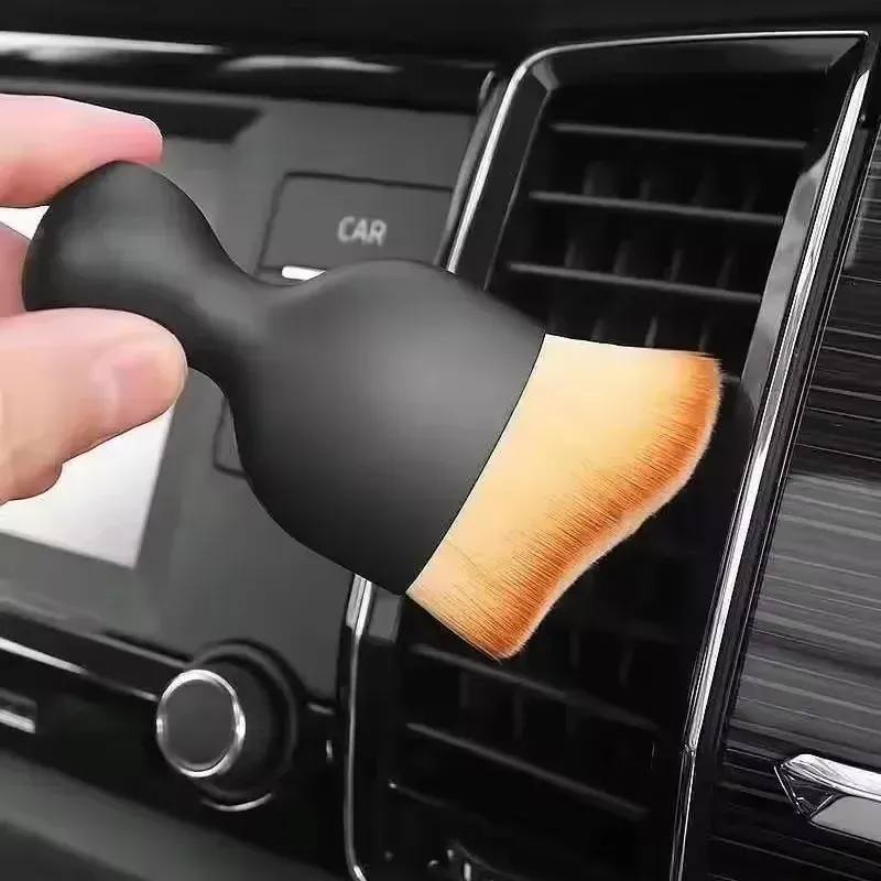 Brosse de nettoyage à poils doux pour intérieur automobile et grilles de ventilation, outil de détailing pour interstices 2