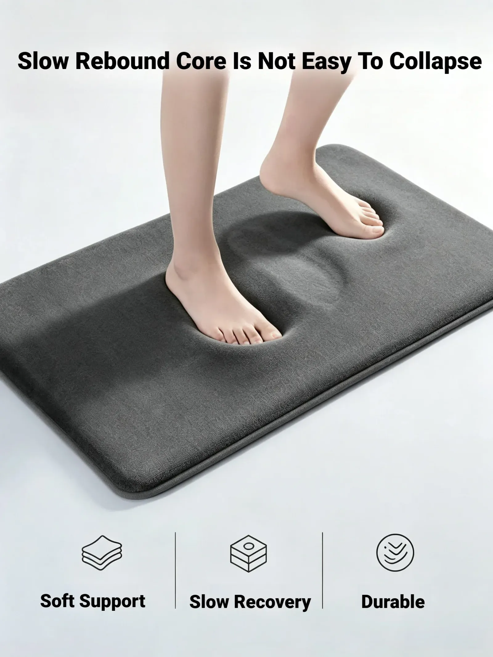 Noyau à mémoire de forme du tapis de bain