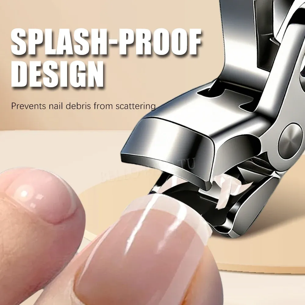 Coupe-ongles robuste à tête inclinée avec récupérateur, ouverture large, pour ongles épais de mains et de pieds 4
