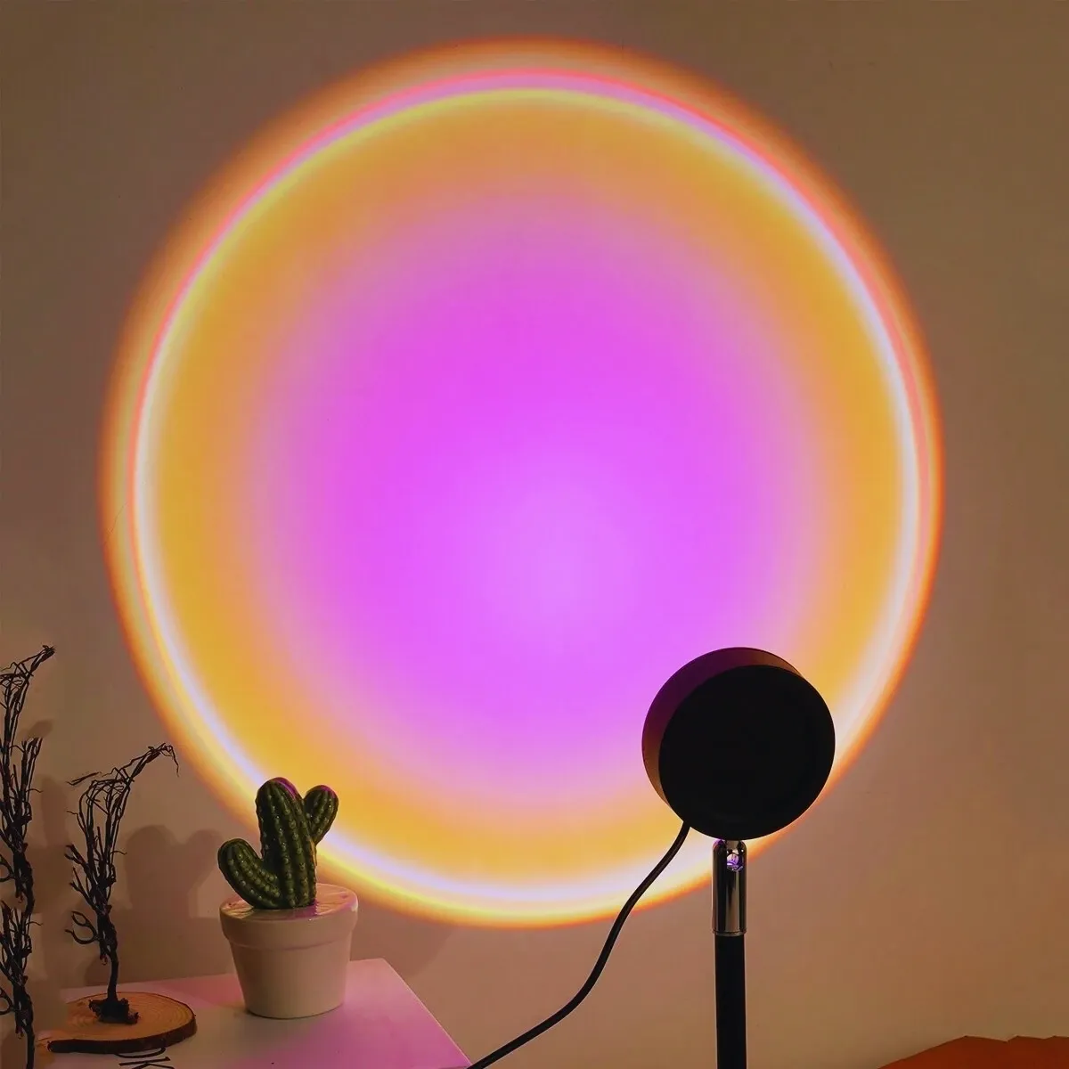 Lampe de projection USB effet coucher de soleil, éclairage d'ambiance relaxant pour chambre et salon 3