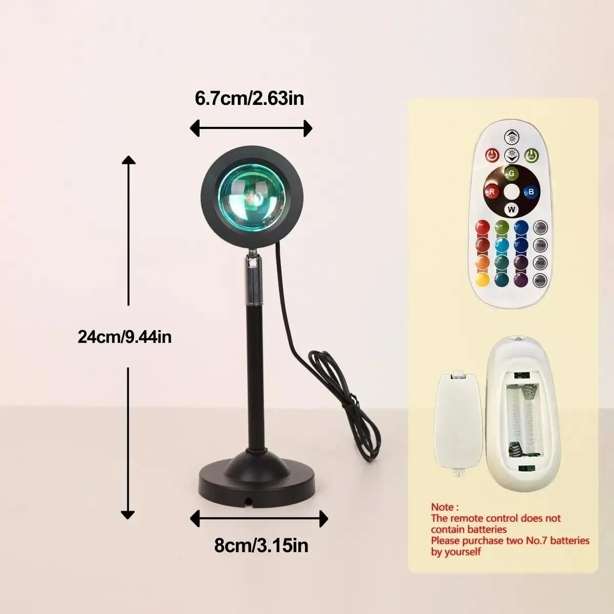 Lampe de projection USB effet coucher de soleil, éclairage d'ambiance relaxant pour chambre et salon 5