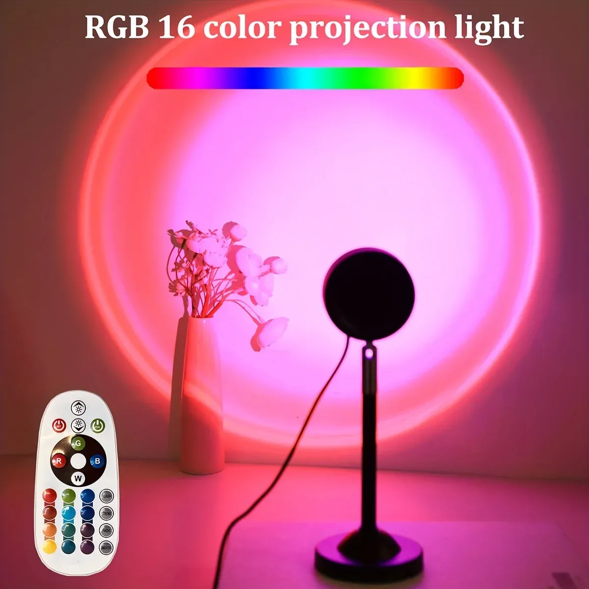 Lampe de projection USB effet coucher de soleil, éclairage d'ambiance relaxant pour chambre et salon 7