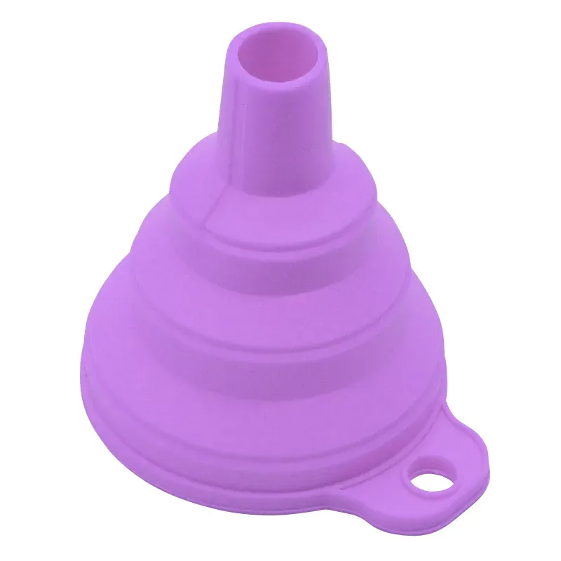 Entonnoirs pliables en silicone portables pour le transfert de carburant, de bière et d'huile, accessoires et outils de cuisine en version mini 5