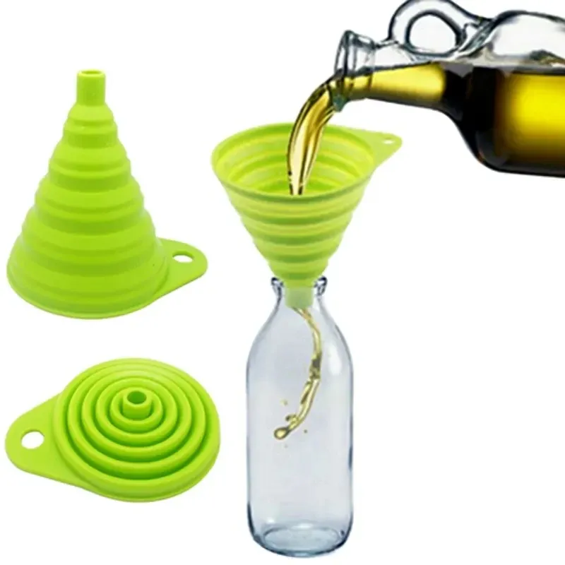 Mini entonnoir pliable en silicone, vue d'ensemble