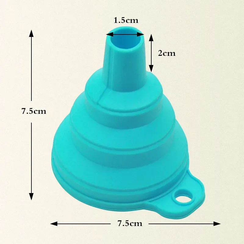 Mini entonnoir pliable en silicone, finition soignée