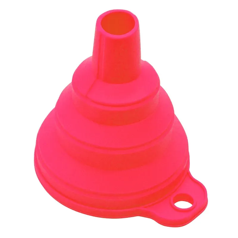 Entonnoirs pliables en silicone portables pour le transfert de carburant, de bière et d'huile, accessoires et outils de cuisine en version mini 11