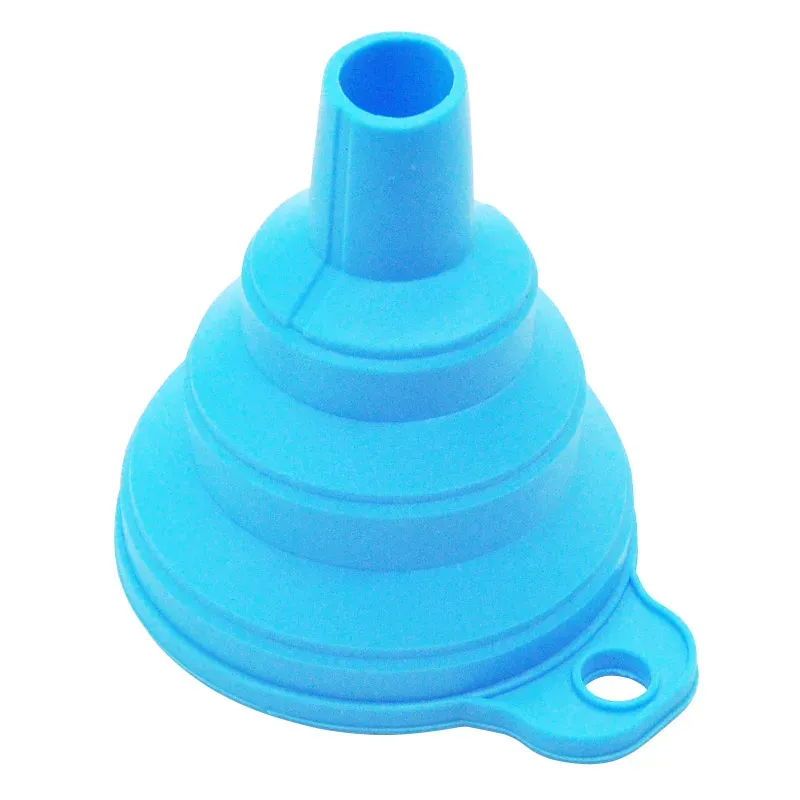 Entonnoirs pliables en silicone portables pour le transfert de carburant, de bière et d'huile, accessoires et outils de cuisine en version mini 7